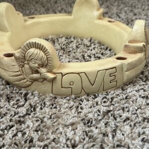 Vintage 70s Advent Wreath Angle Hope Peace Joy Love